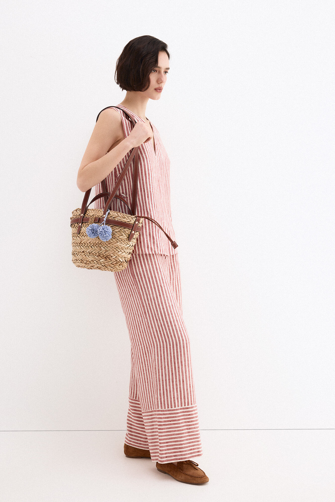 Pedro del Hierro Mini basket bag Ecru