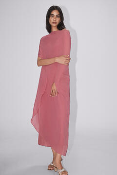 Pedro del Hierro Knot dress with cape Pink