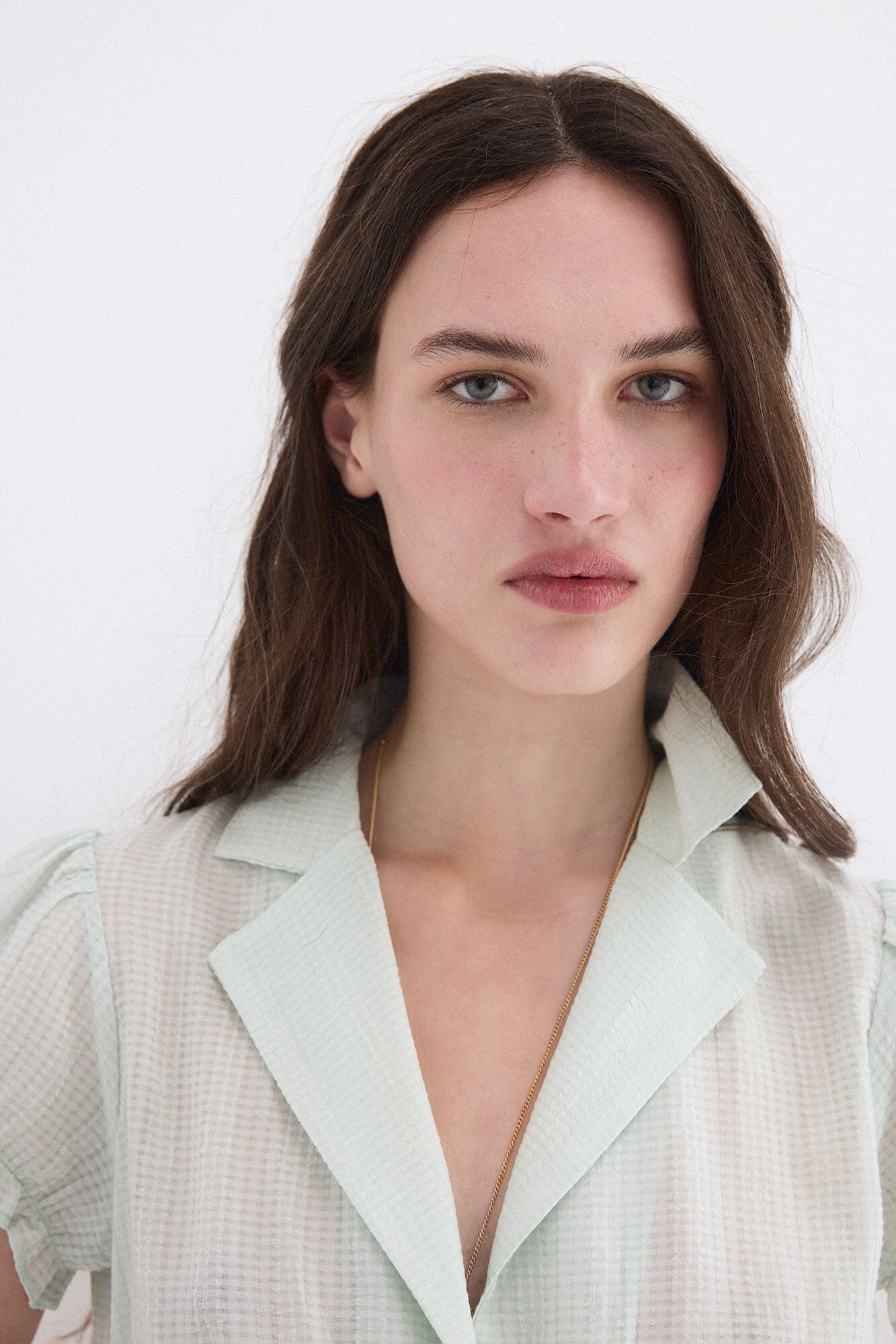 Pedro del Hierro Blusa lisa encerada Turquesa