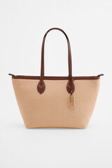 Pedro del Hierro Mala tote bag jacquard Beige