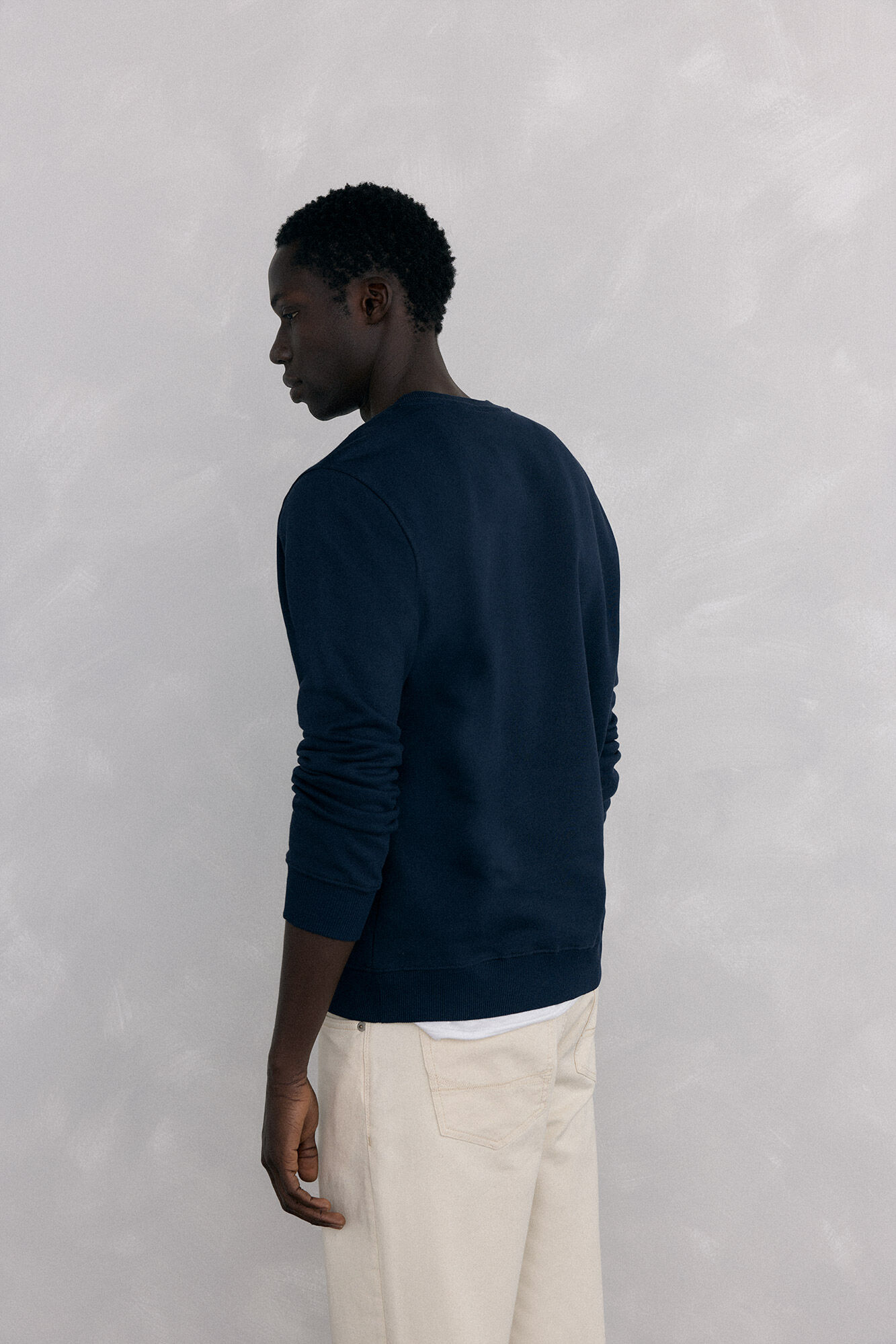 Pedro del Hierro Sweatshirt logo crew neck Blue