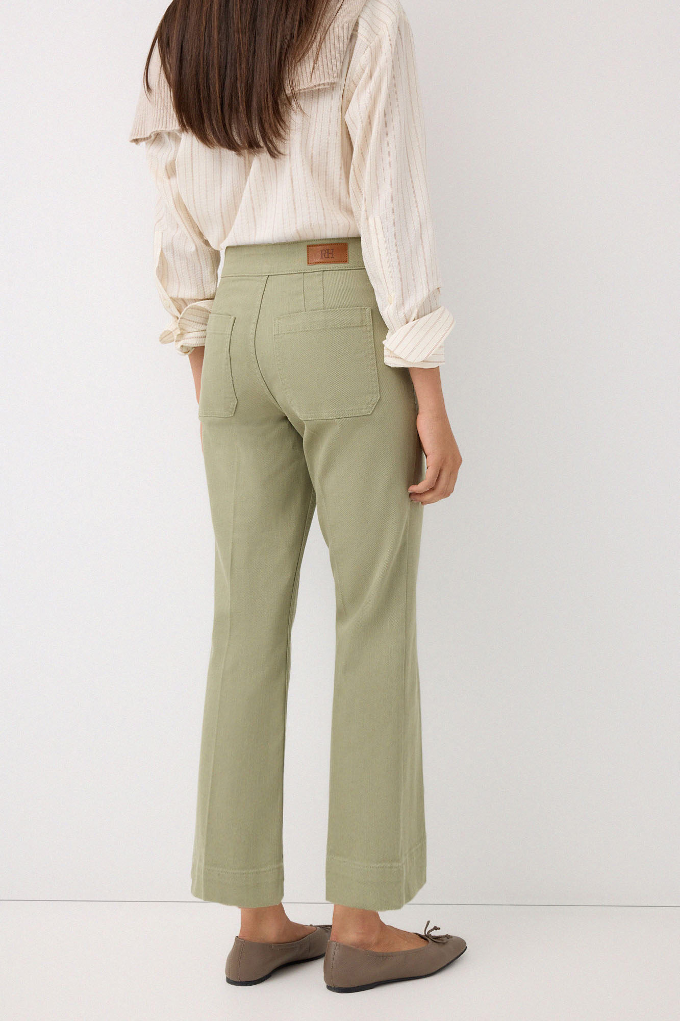 Pedro del Hierro Jeans stovepipe capri Green