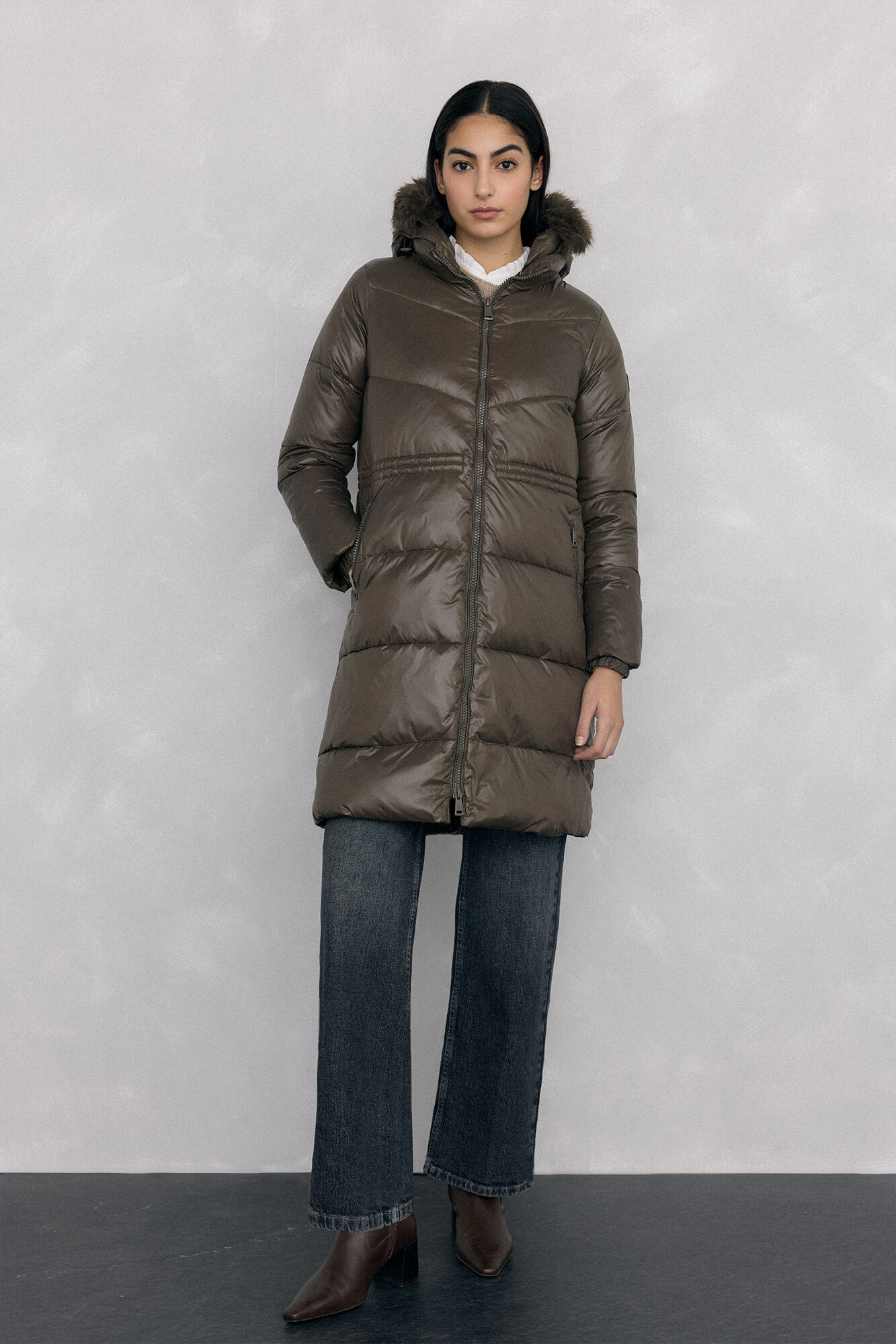 Pedro del Hierro Long hooded parka