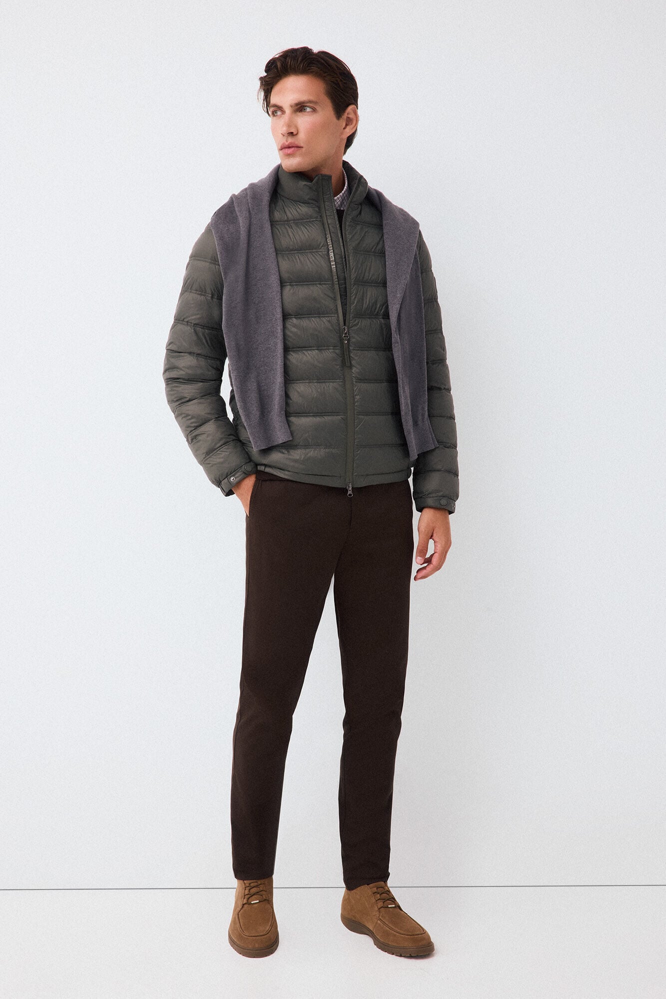 Pedro del Hierro Blus&atilde;o acolchoado ultraleve Verde