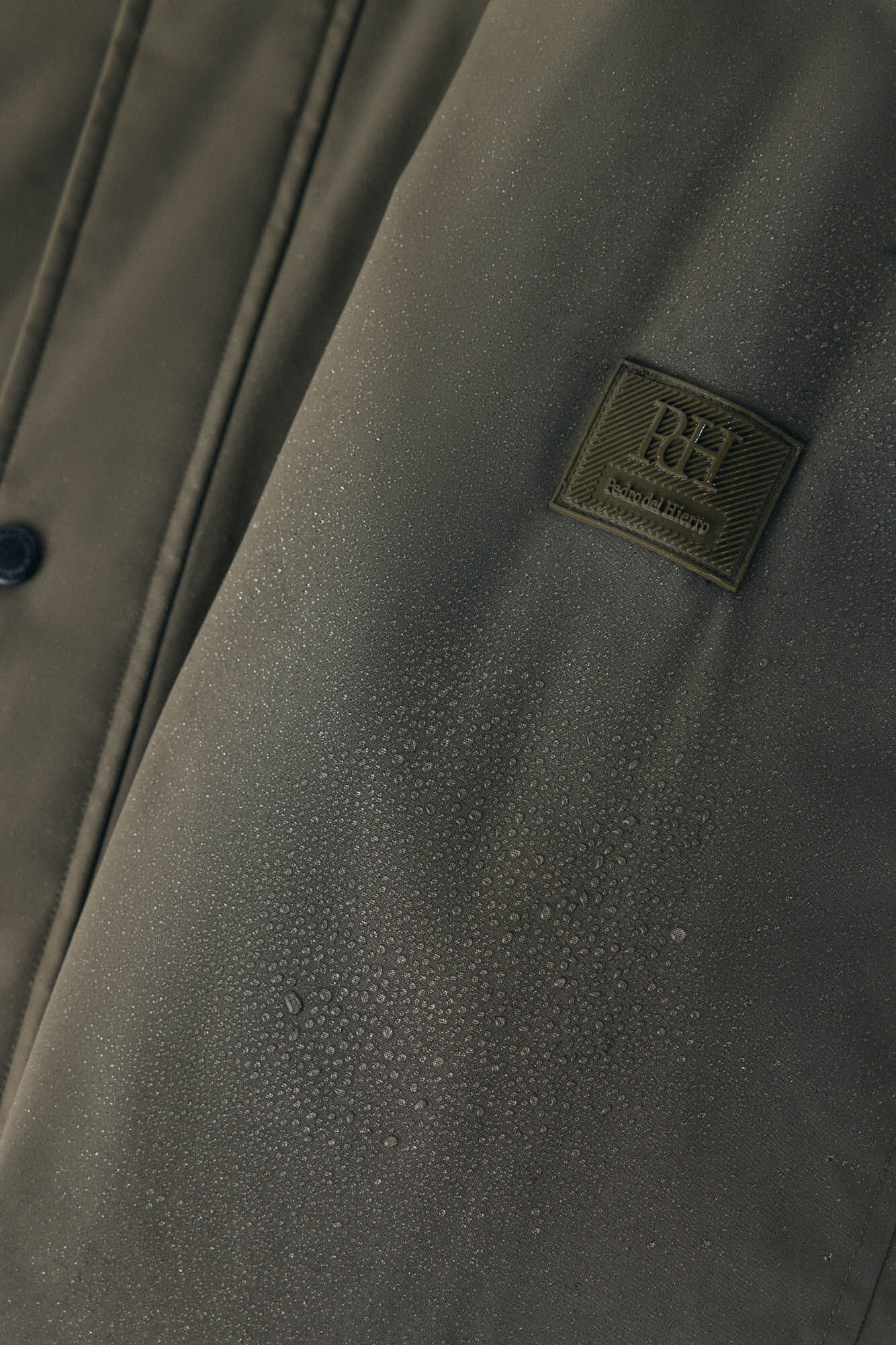 Pedro del Hierro Water-repellent zip fastening jacket Green
