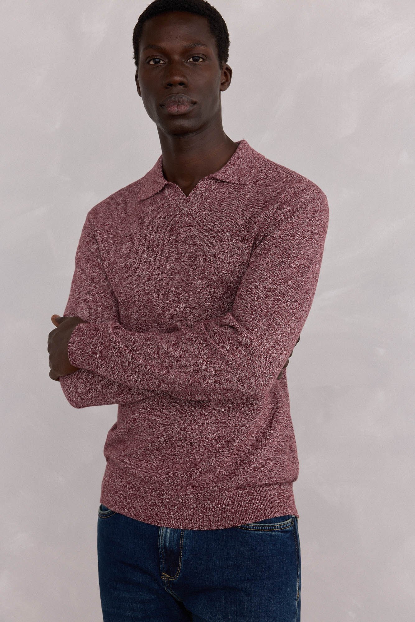 Pedro del Hierro Polo collar torzal liso