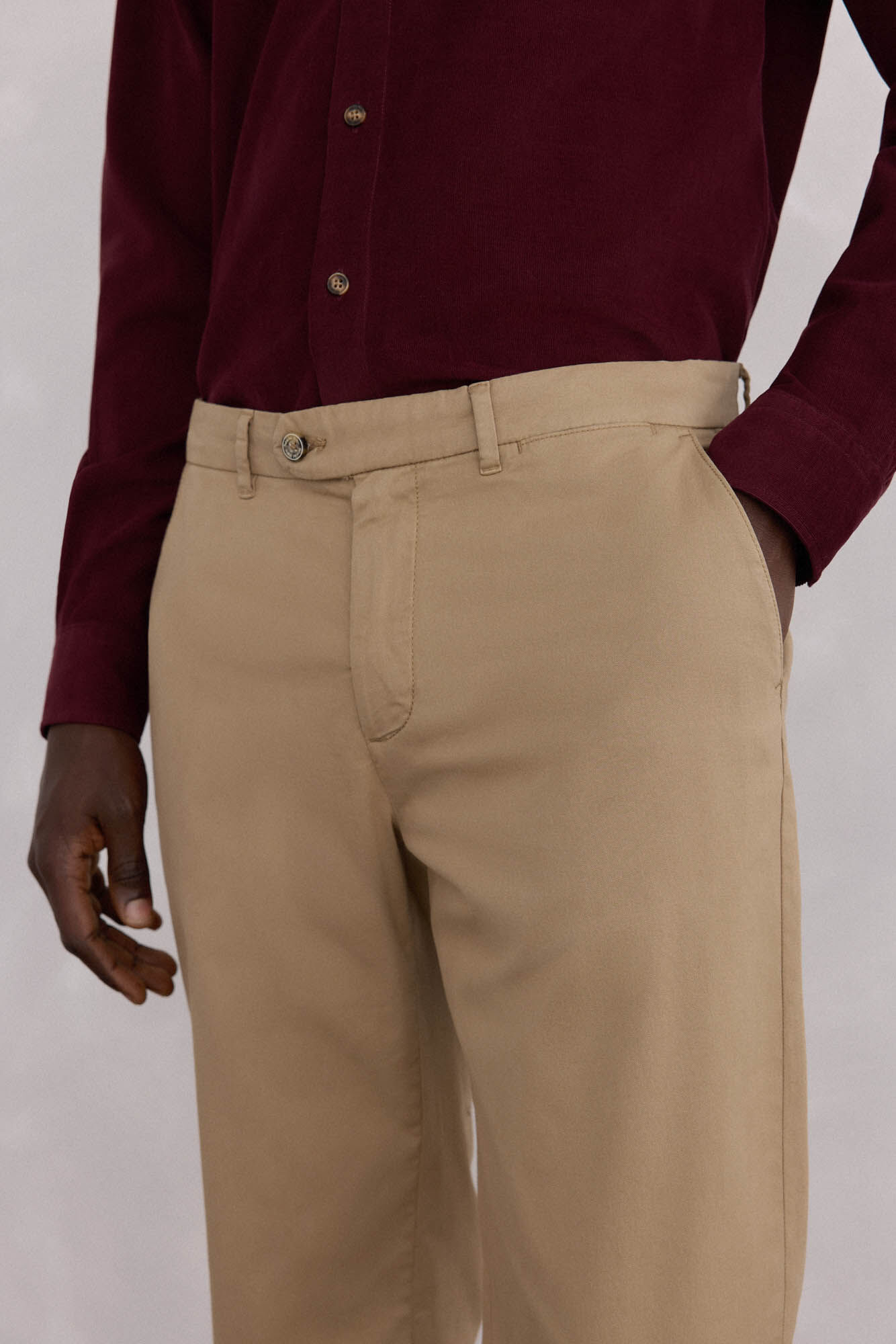 Pedro del Hierro Premium regular fit chinos pants Beige