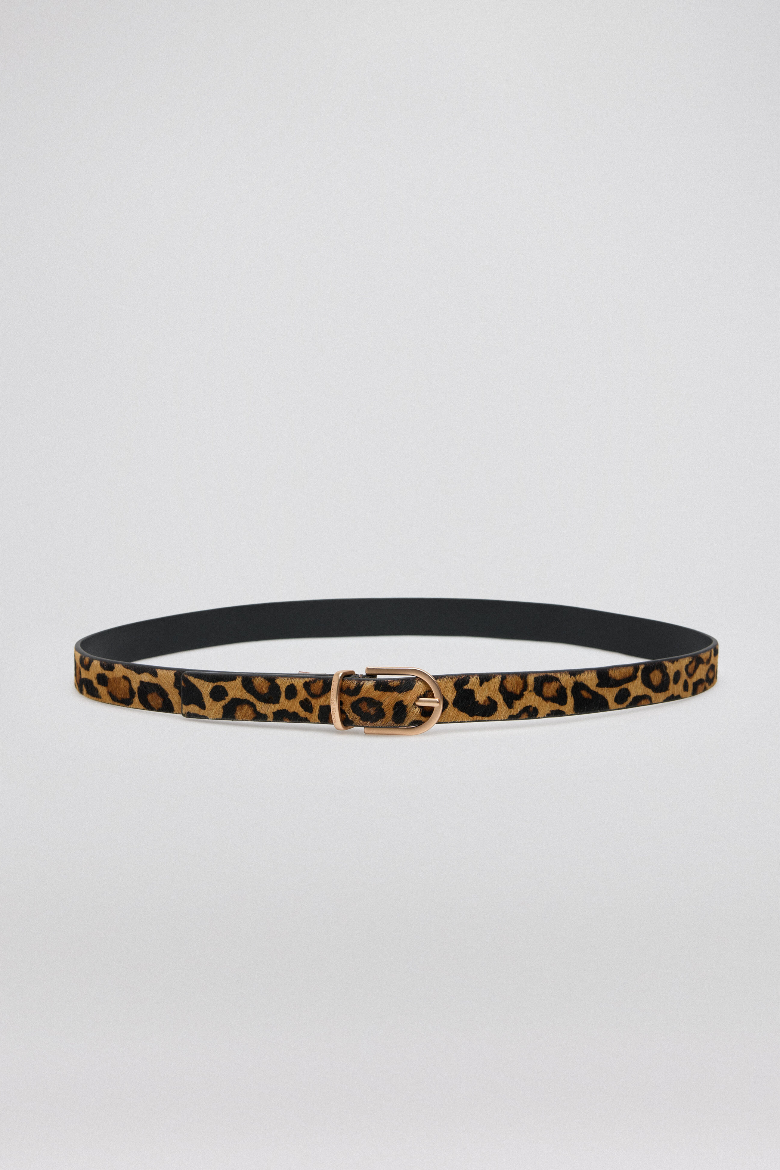 Pedro del Hierro Animal print leather belt Brown
