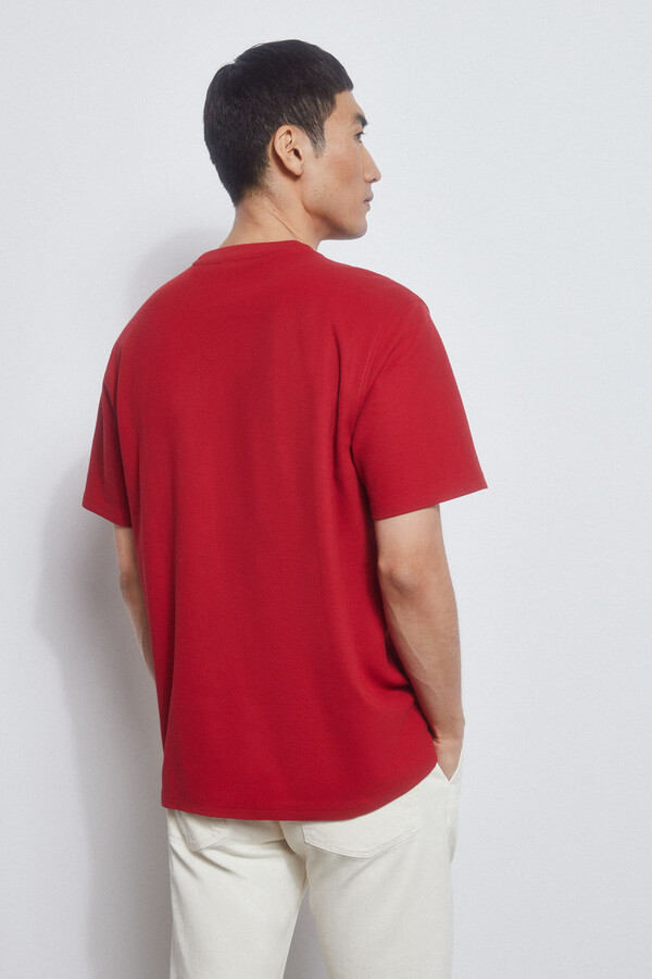 Pedro del Hierro Camiseta piqué con bolsillo Red