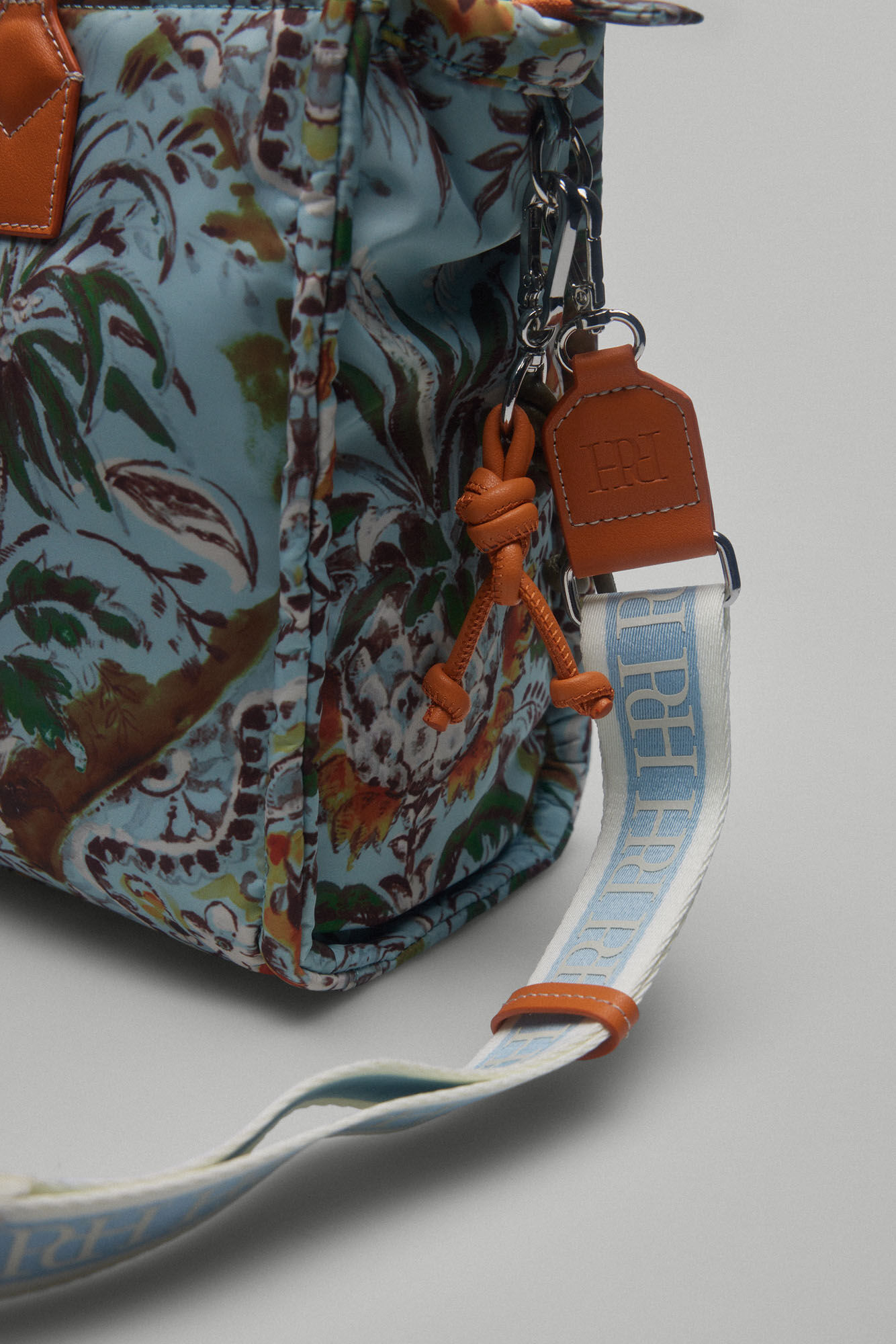 Pedro del Hierro Bolso tote nylon estampado Azul