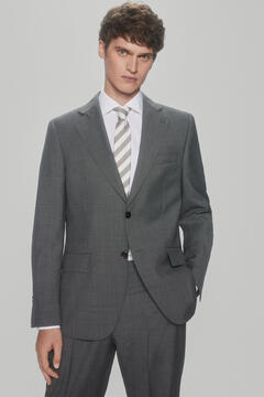 Pedro del Hierro Blue tailored fit blazer Grey