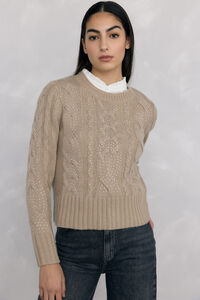 Pedro del Hierro Shiny studded cross-knit knit sweater