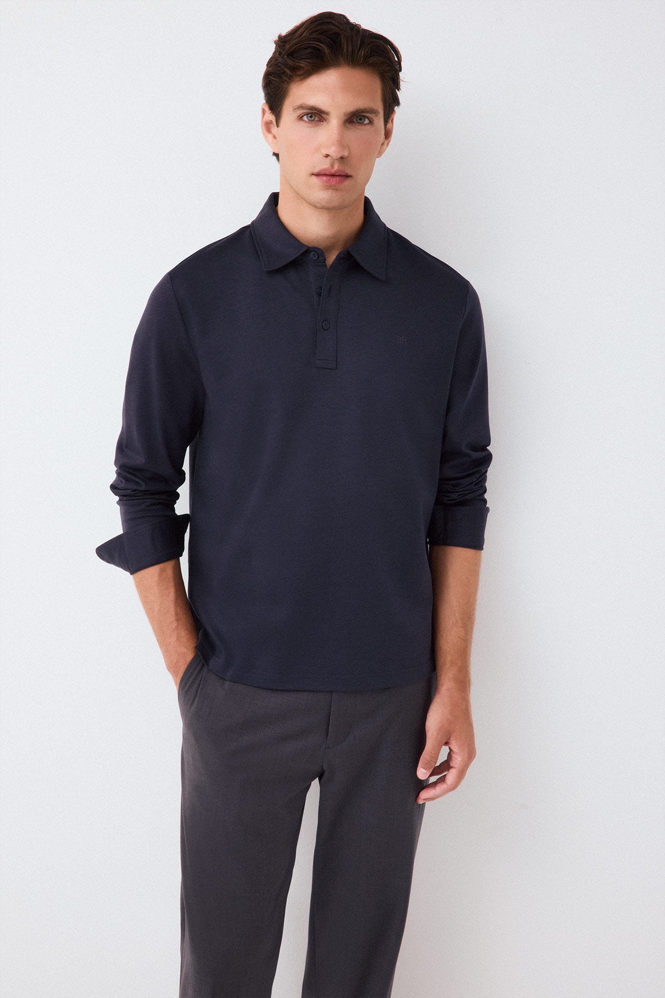 Pedro del Hierro Polo de estrutura manga comprida