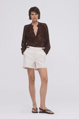 Pedro del Hierro Denim Bermuda shorts Ecru