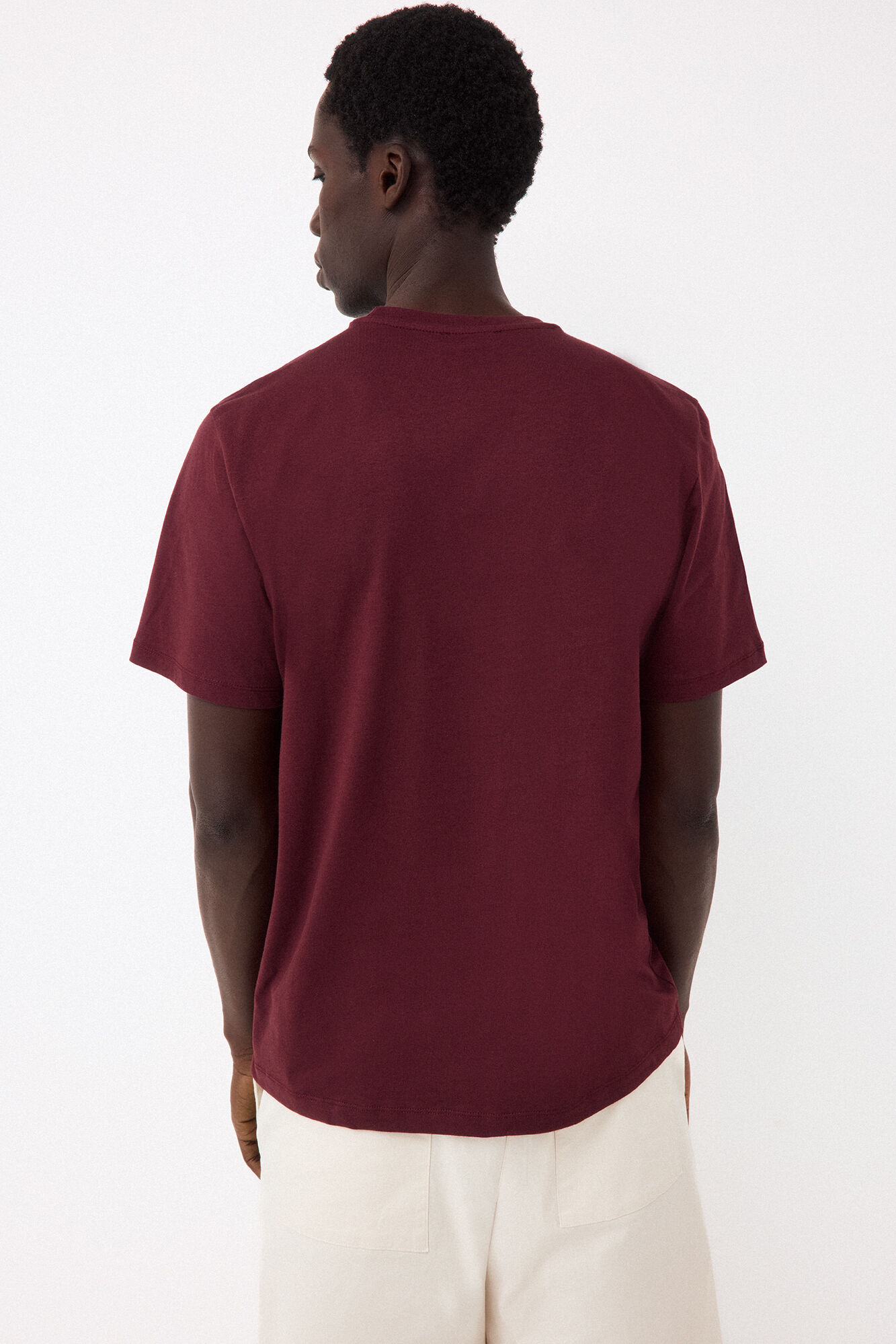 Pedro del Hierro Basic T-shirt Burgundy