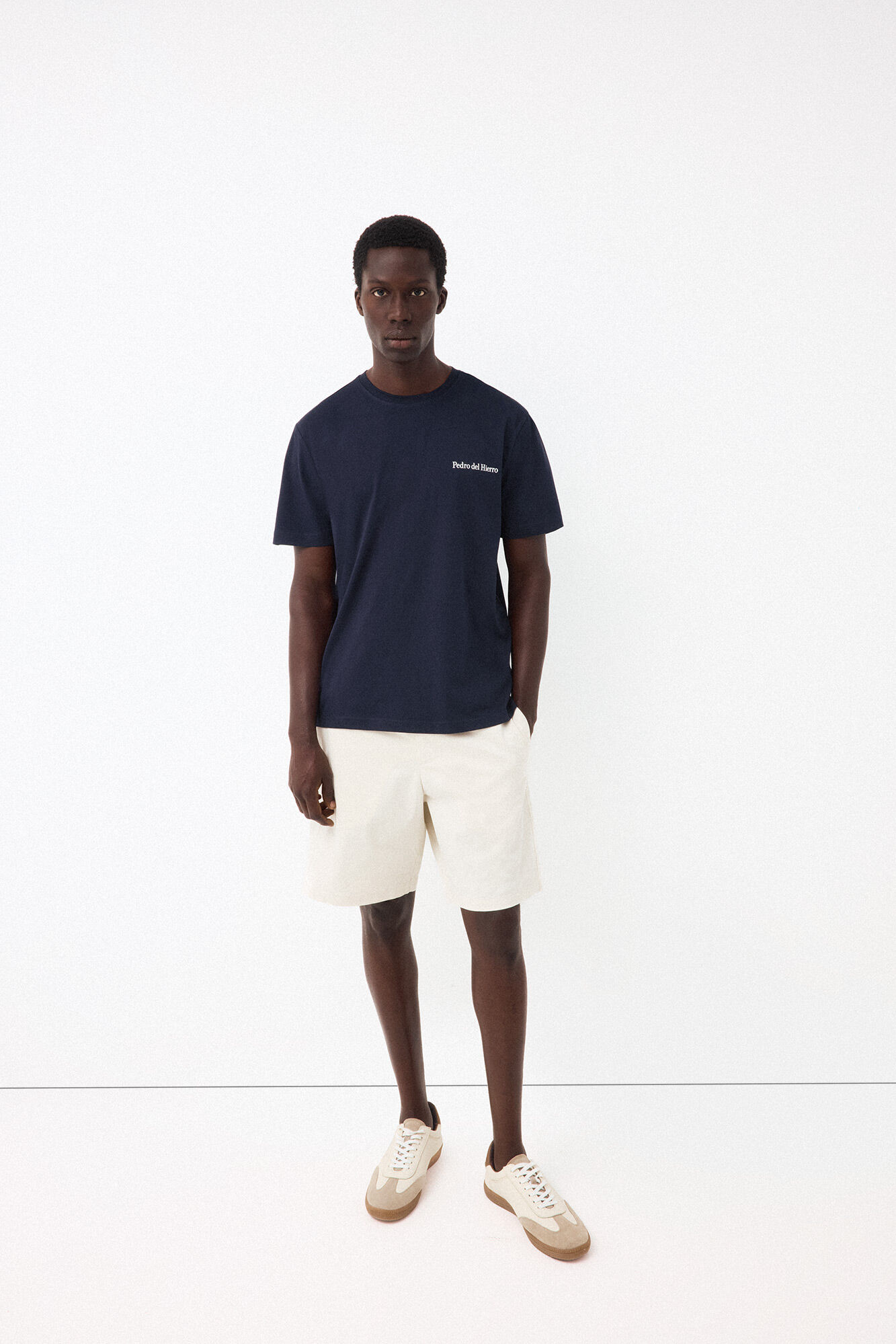 Pedro del Hierro Camiseta logo peque&ntilde;o Azul