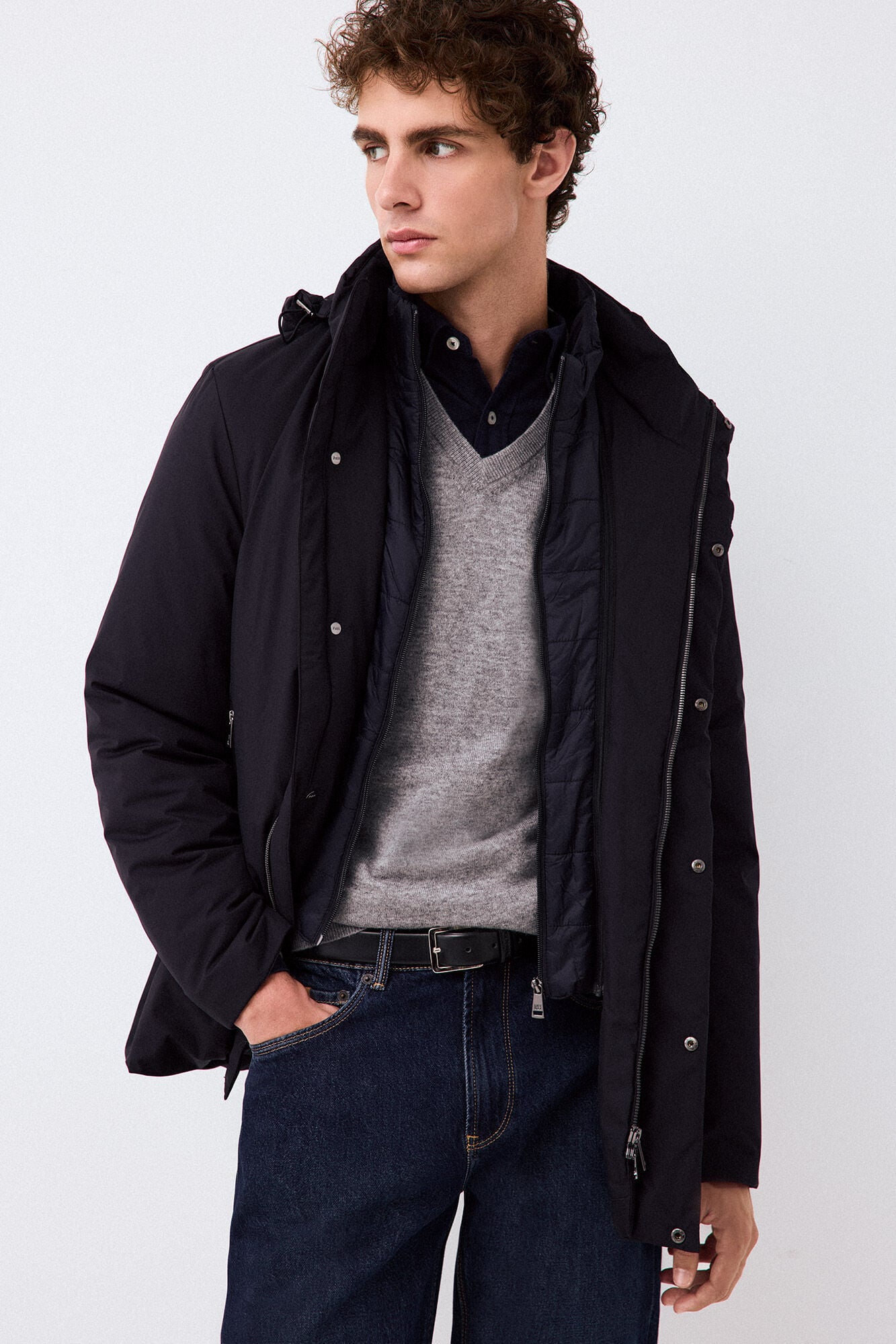 Pedro del Hierro Parka comprida t&eacute;cnica