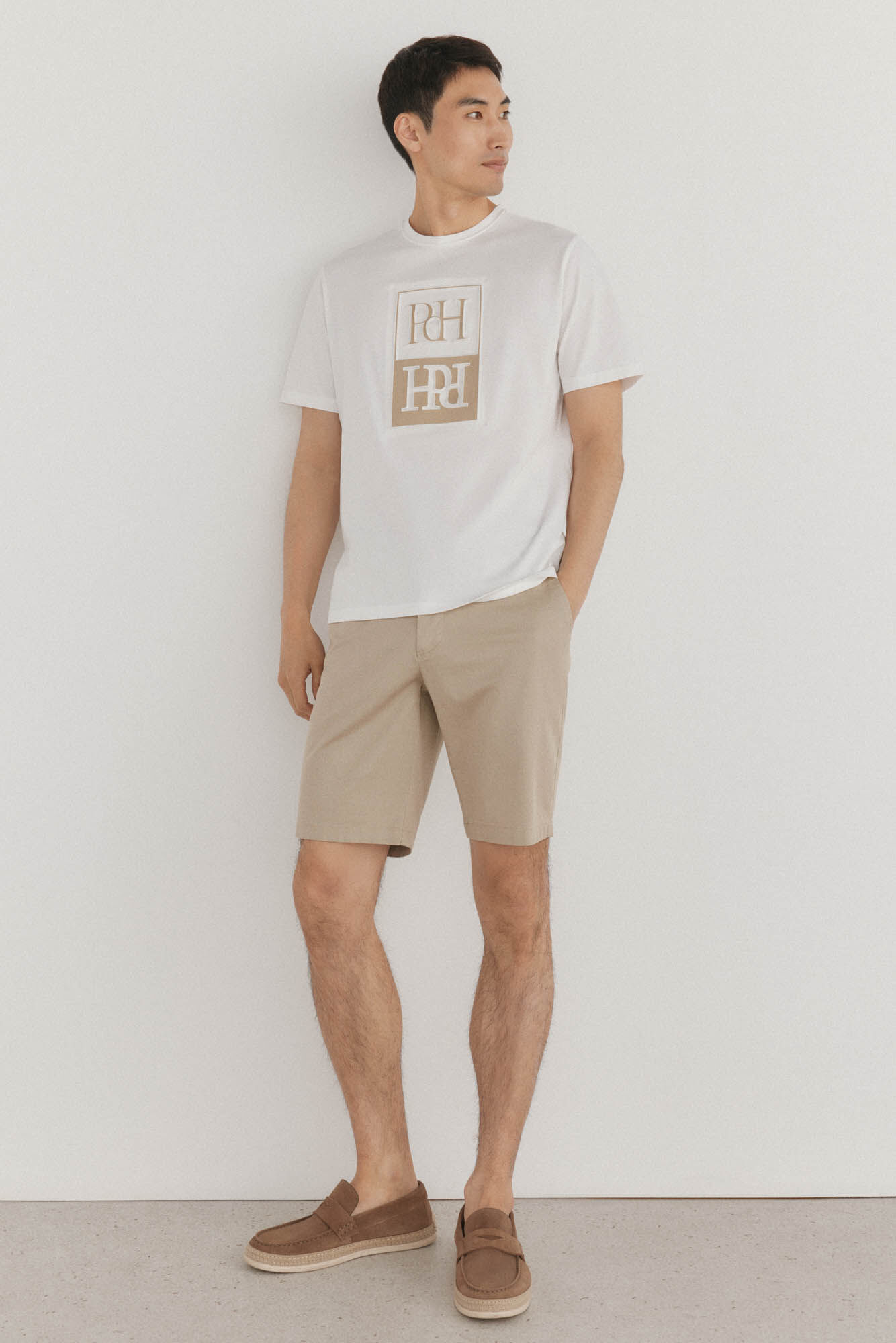 Pedro del Hierro Relief logo T-shirt White