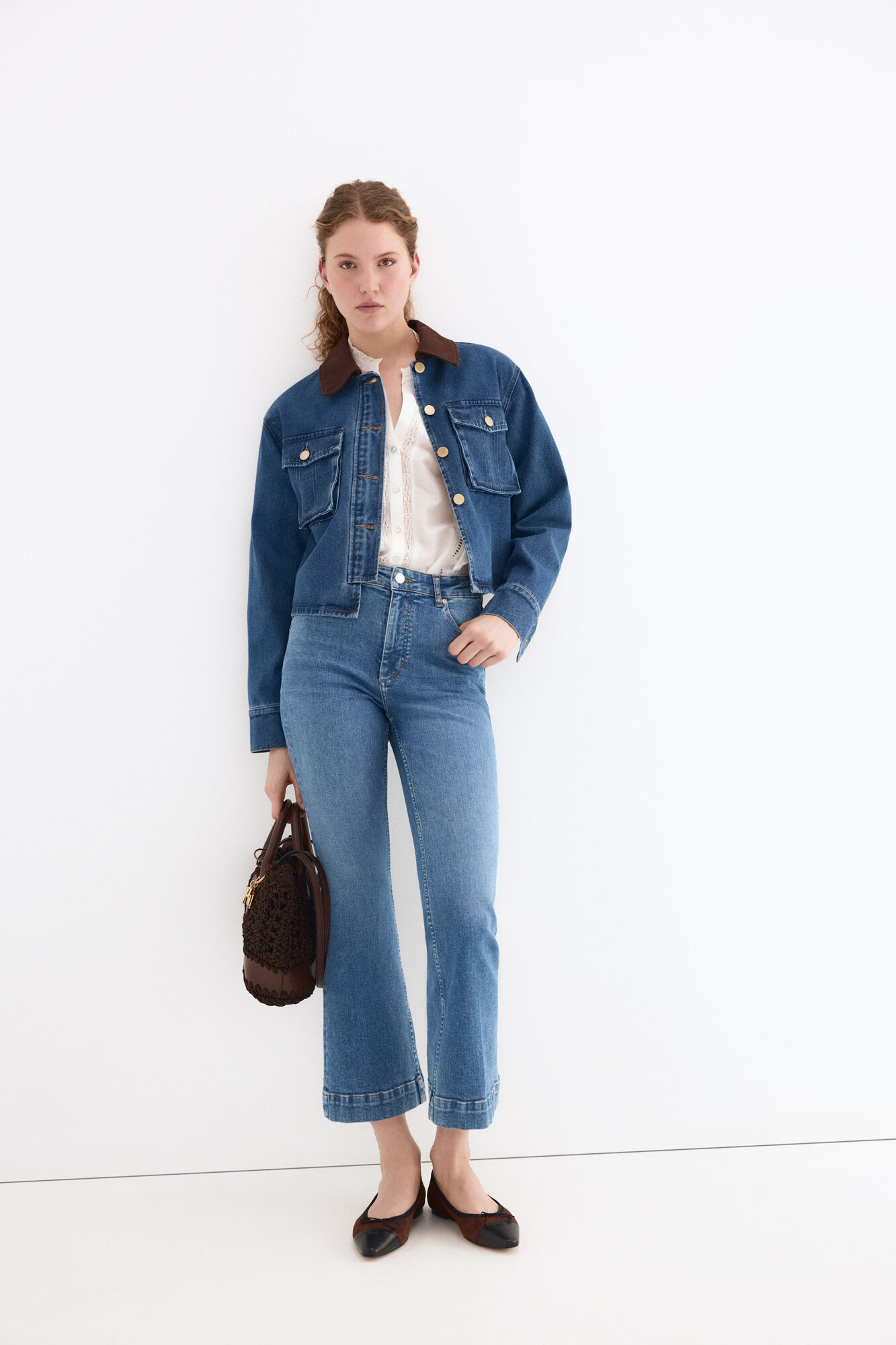Pedro del Hierro Push-up flare cropped jeans
