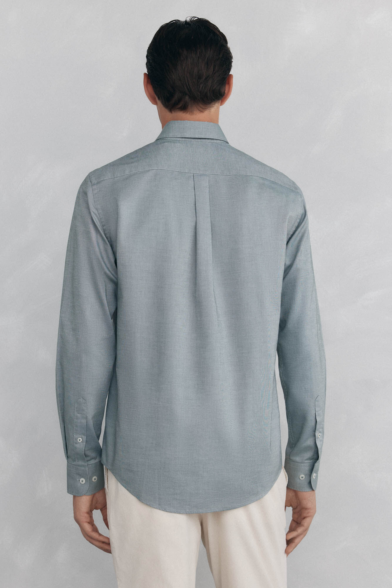 Pedro del Hierro Plain non-iron Oxford shirt Green