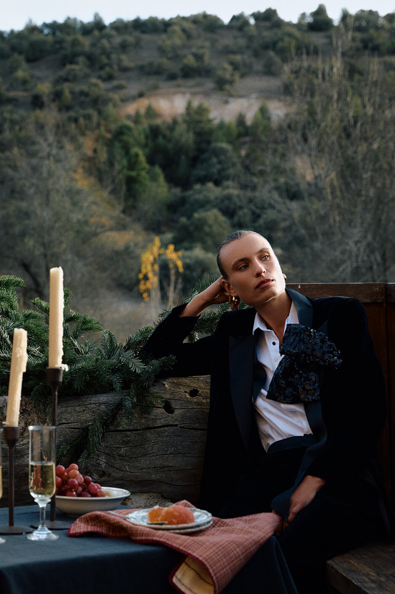 Pedro del Hierro Velvet and satin blazer