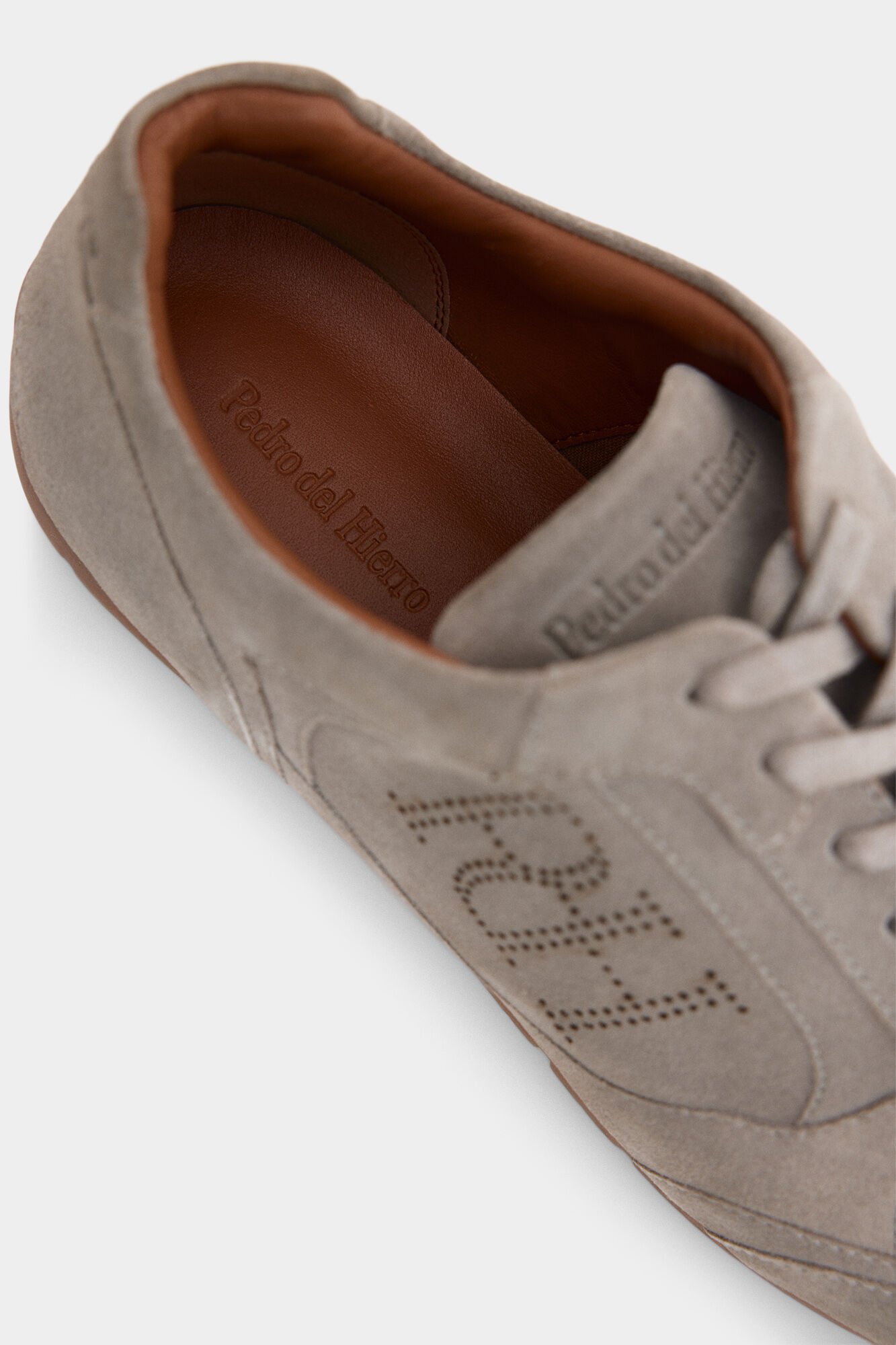 Pedro del Hierro Leather sneaker Grey