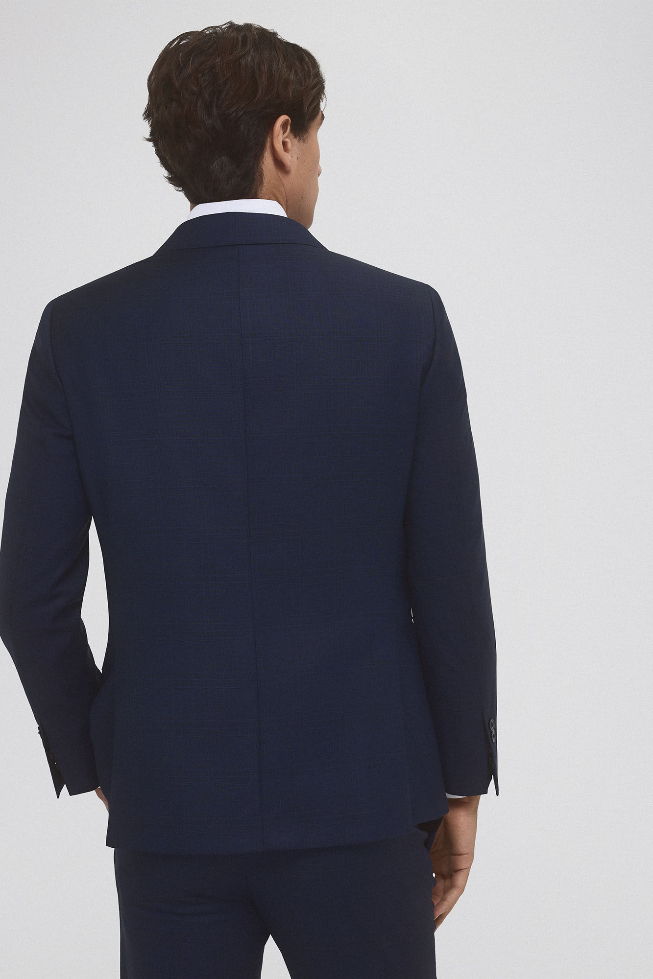 Pedro del Hierro American slim fit checked suit Blue