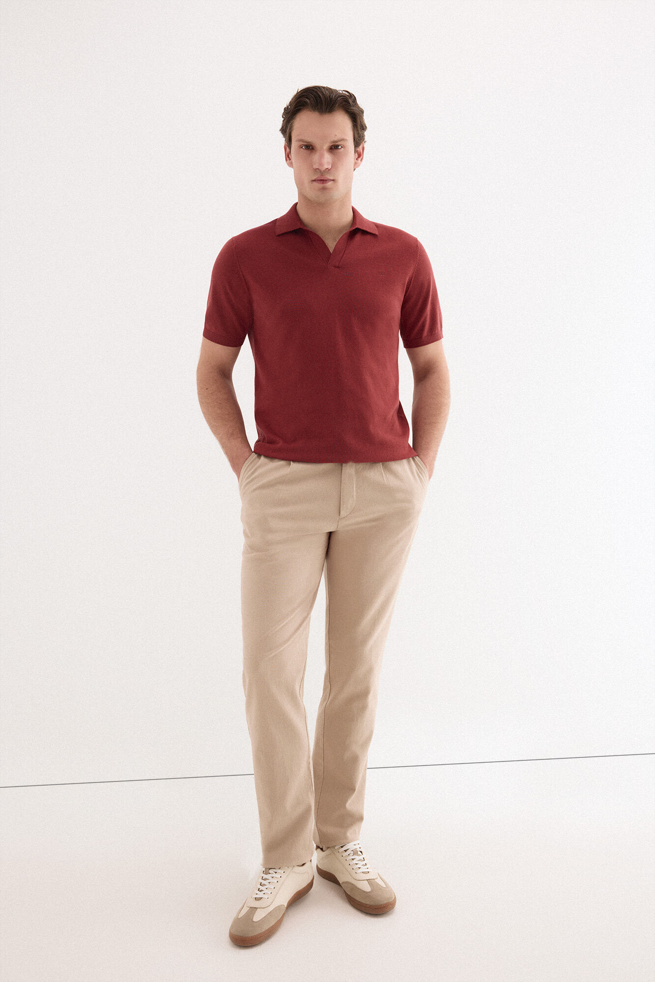 Pedro del Hierro Camisola polo premium manga curta em algod&atilde;o
