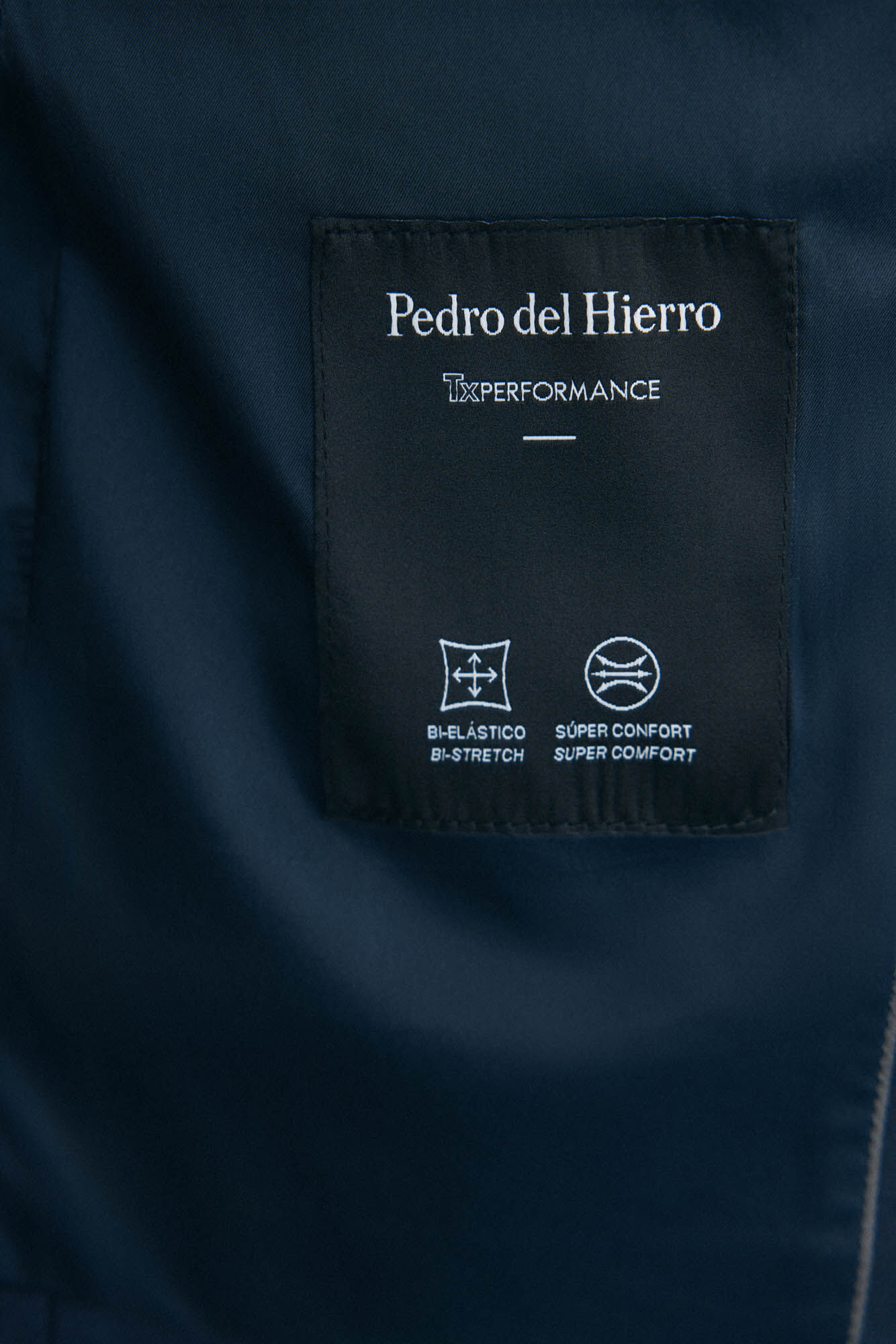 Pedro del Hierro Slim fit bi-stretch bird's eye blazer Blue