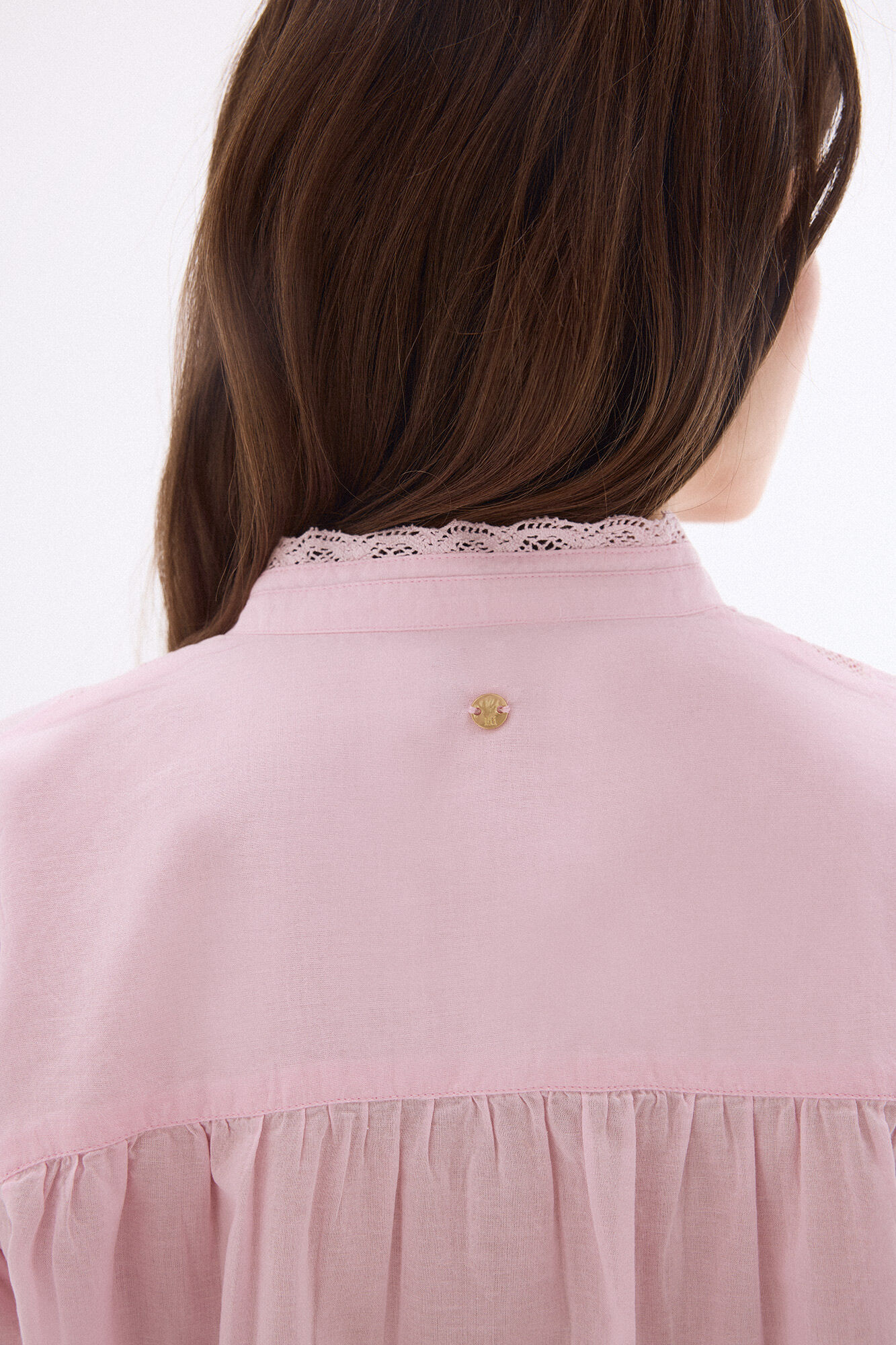 Pedro del Hierro Plain romantic blouse Pink