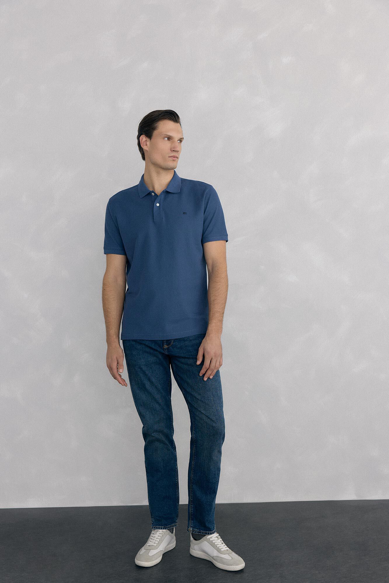 Pedro del Hierro Polo b&aacute;sico piqu&eacute; Azul