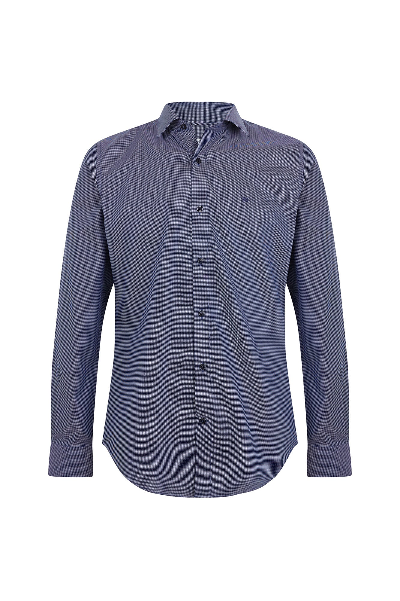 Pedro del Hierro Non-iron + anti-stain slim fit dress shirt Blue