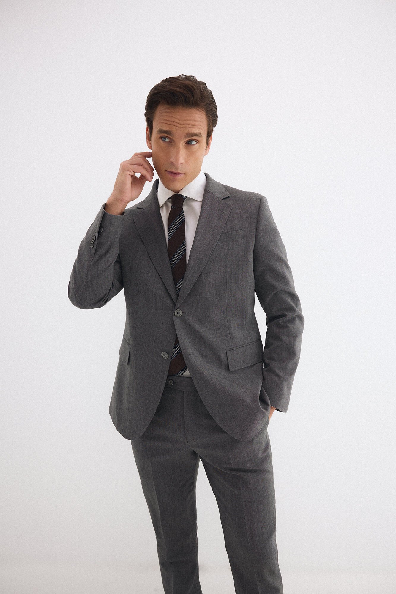 Pedro del Hierro Canvas slim bi-stretch blazer