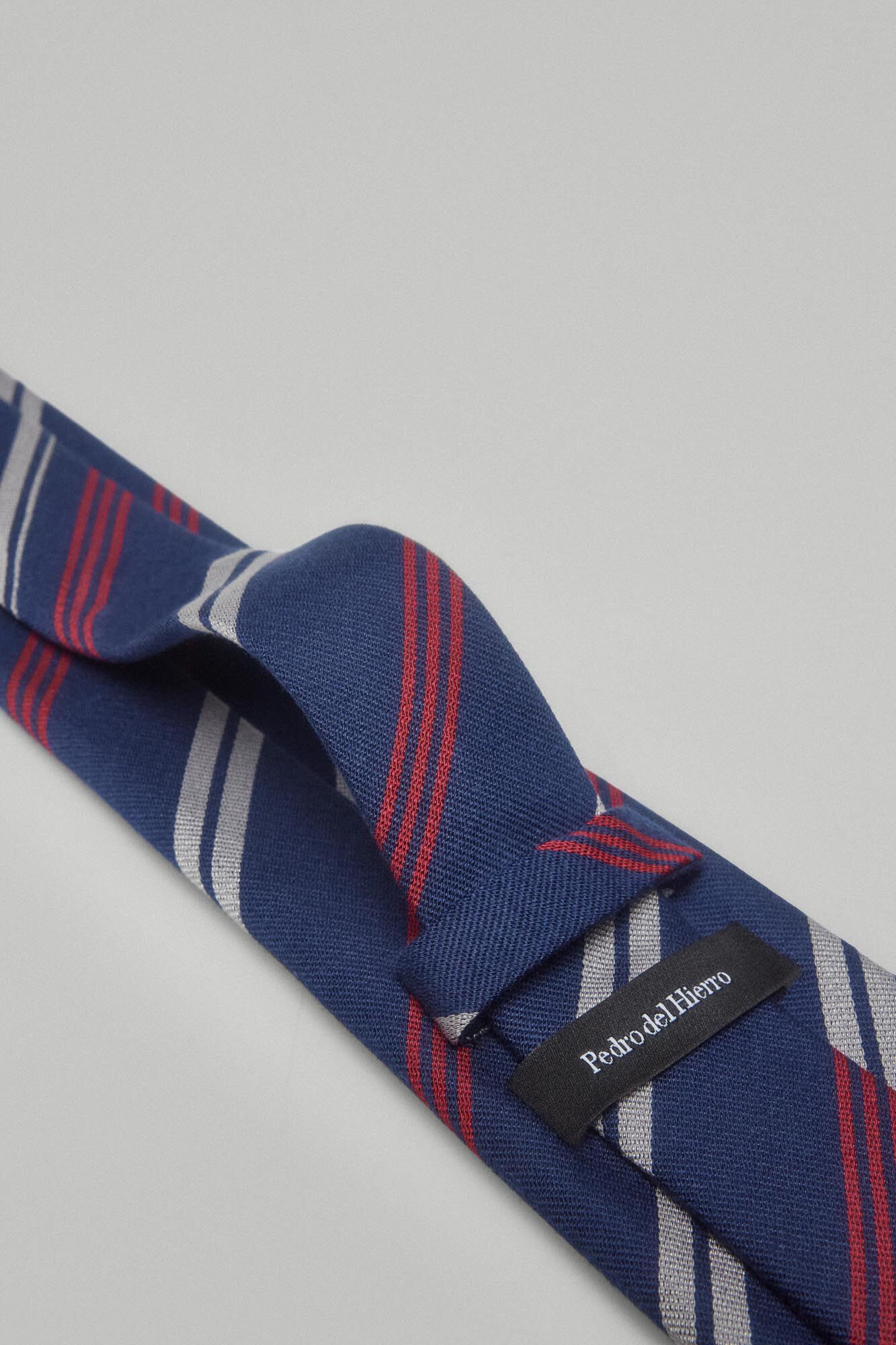 Pedro del Hierro Natural silk tie Blue