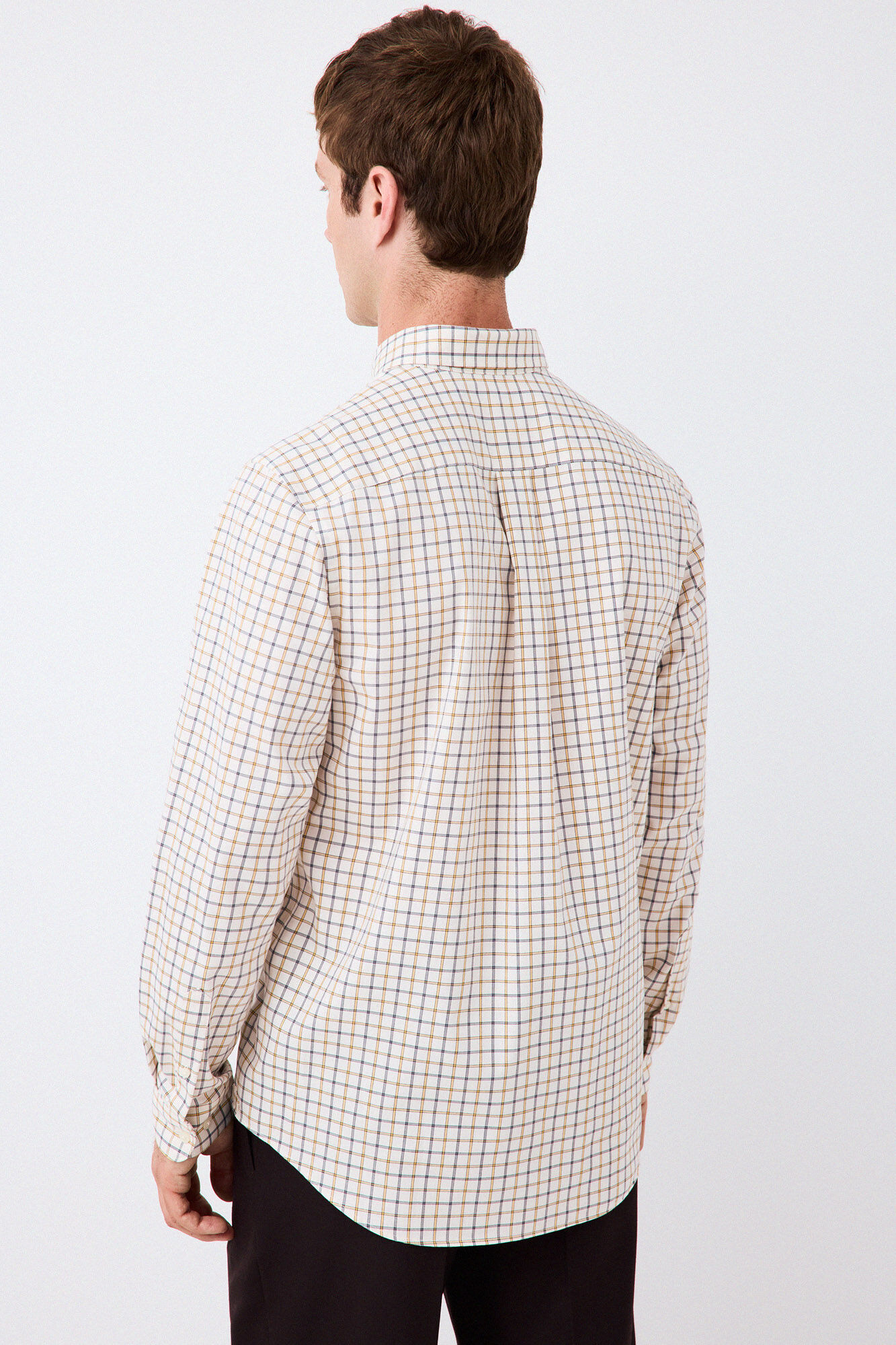 Pedro del Hierro Camisa aos quadrados regular fit Azul