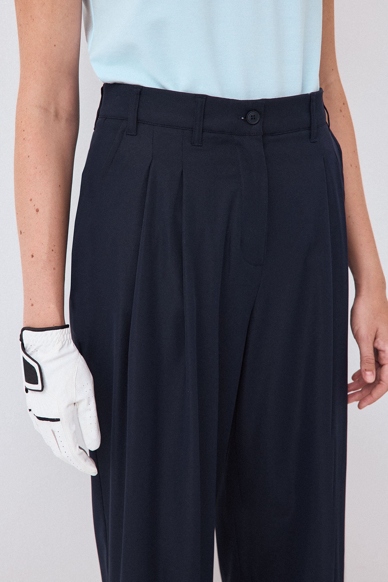 Pedro del Hierro Long pleated trousers Blue