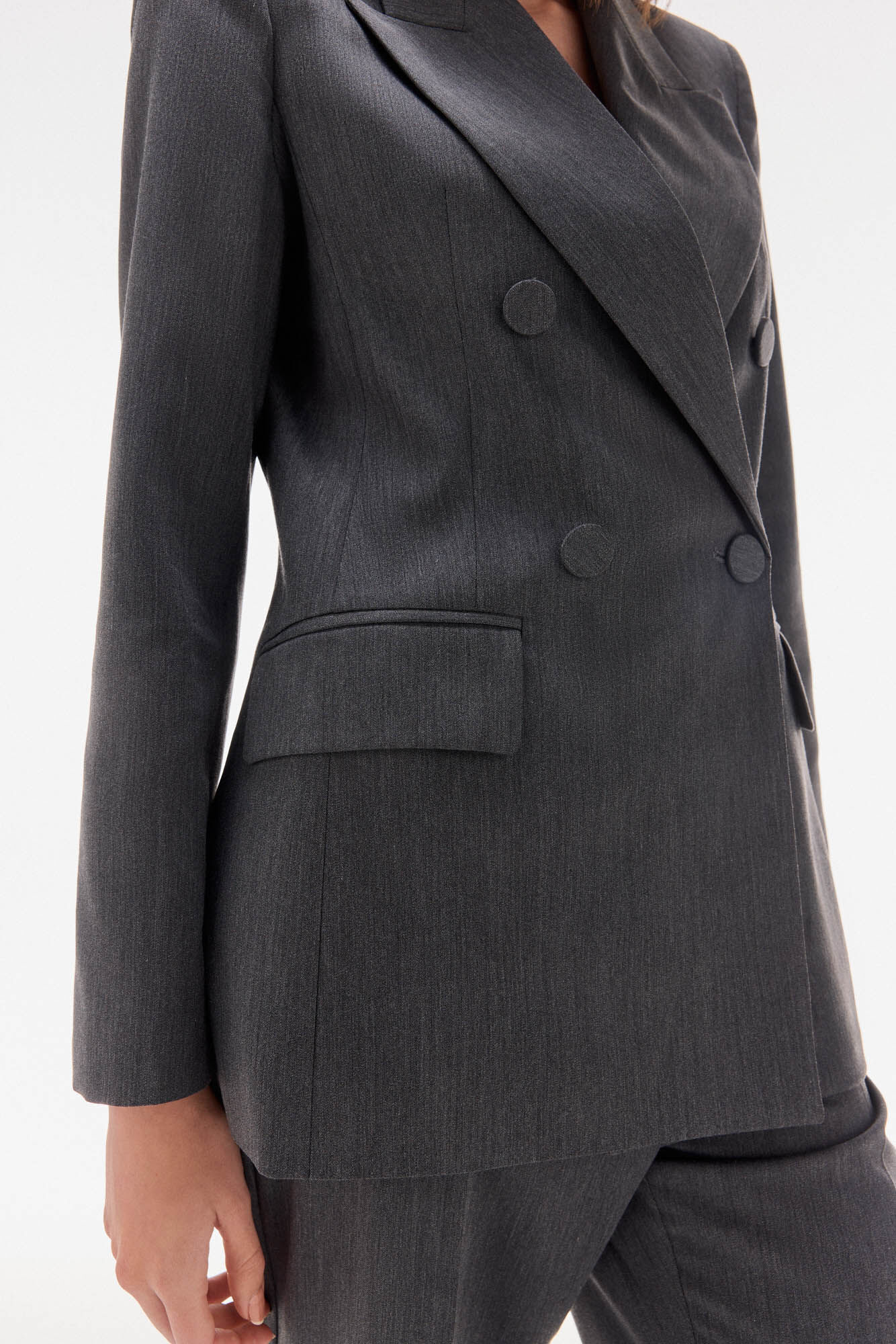 TFP by Tamara Falc&oacute; Double-breasted blazer Grey