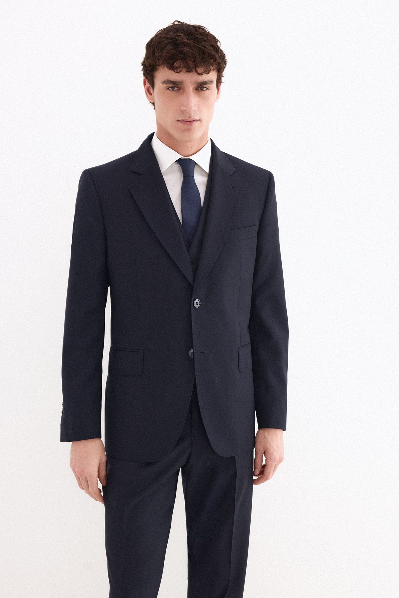 Pedro del Hierro Structured tailored blazer Blue