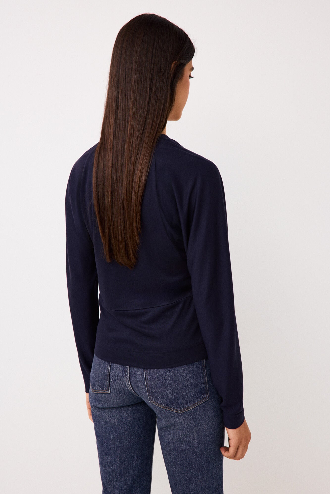 Pedro del Hierro V-neck long sleeve T-shirt Blue
