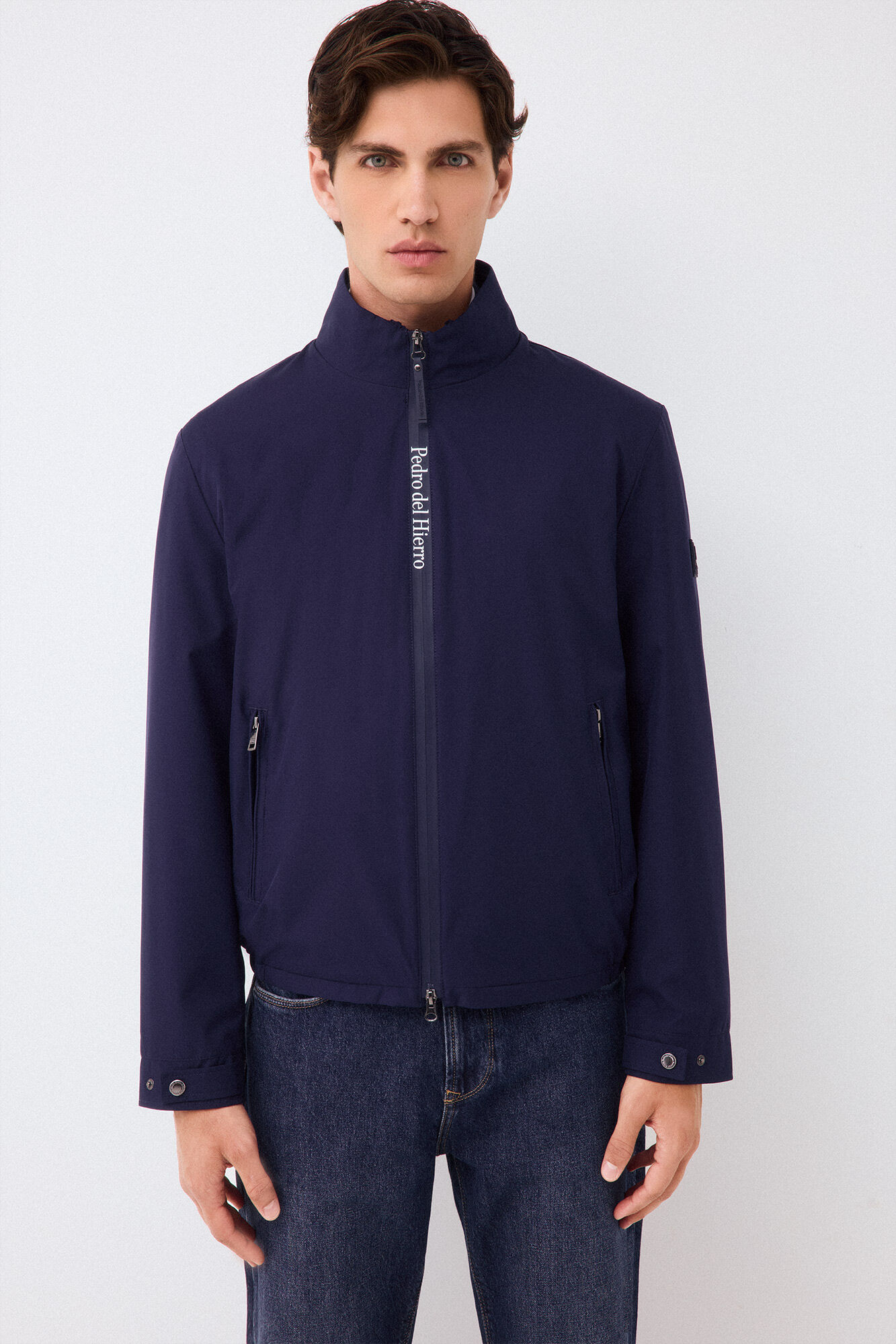 Pedro del Hierro Lightweight technical jacket Blue
