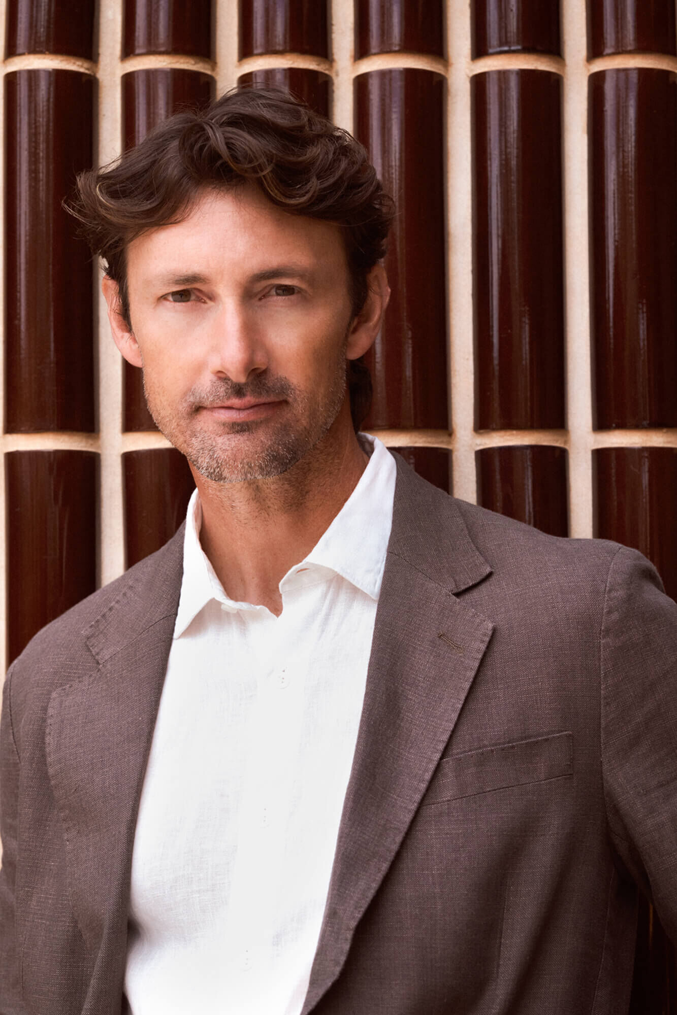 Pedro del Hierro Blazer coordenado em mistura de linho