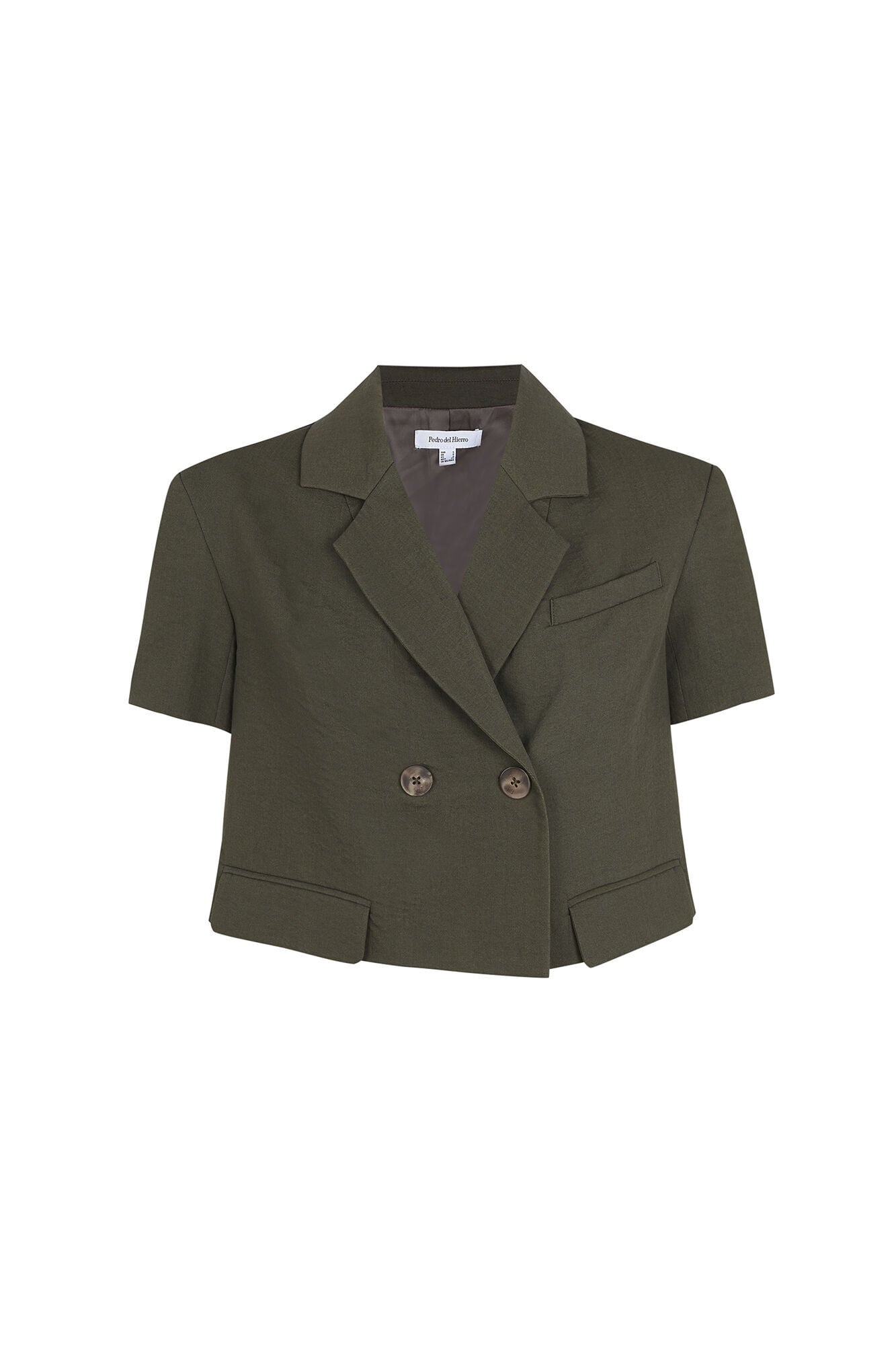 Pedro del Hierro Crop blazer Green