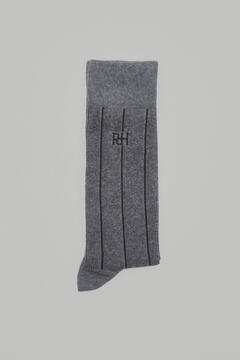 Pedro del Hierro Striped sports socks Grey