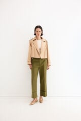 Pedro del Hierro Green straight leg trousers Green