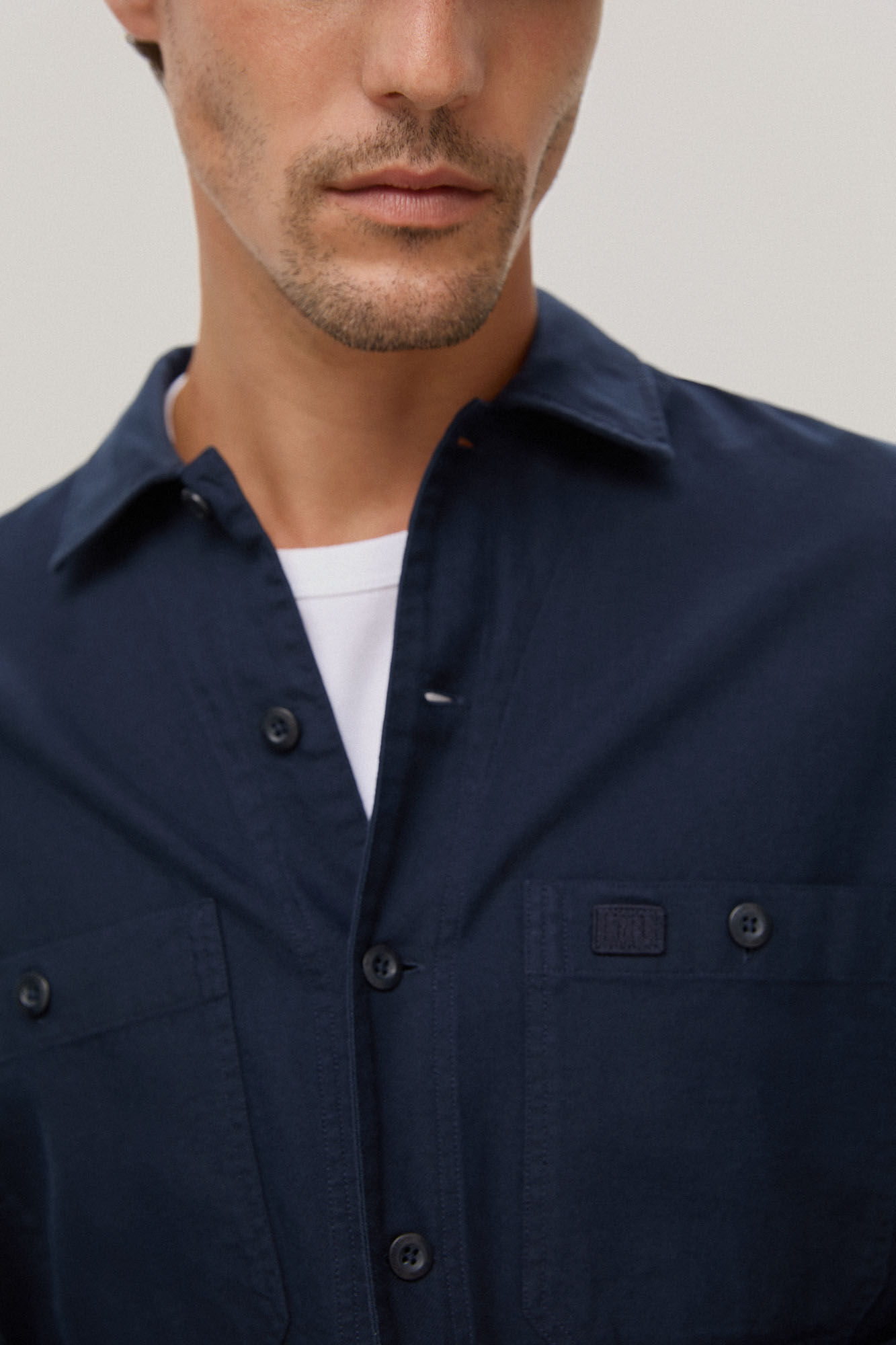 Pedro del Hierro Sobrecamisa lisa casual Azul