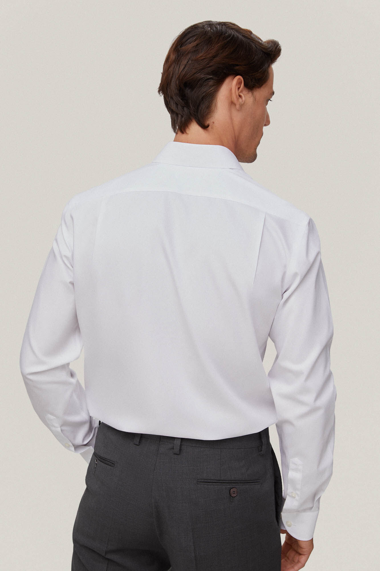 Pedro del Hierro Camisa vestir pinpoint liso non iron + antimanchas White