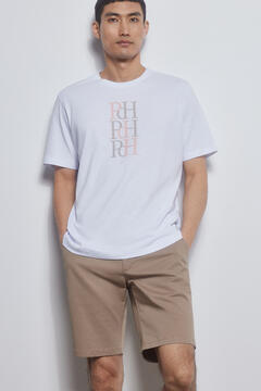 Pedro del Hierro Camiseta com logo estampado Branco