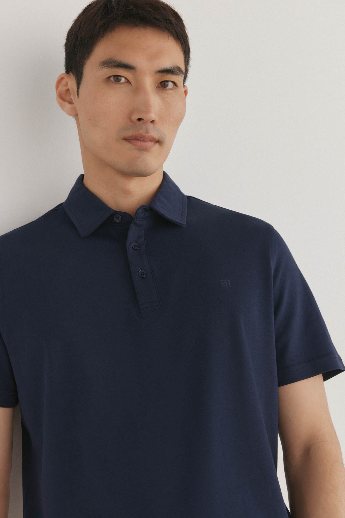 Pedro del Hierro Mercerized polo shirt Blue