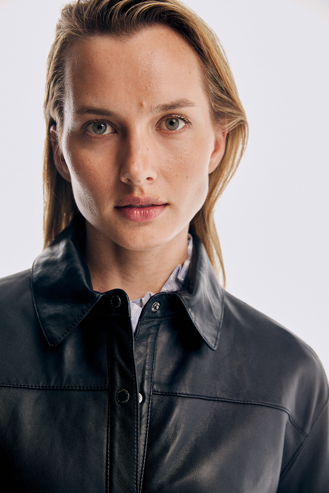 Pedro del Hierro Sobrecamisa napa cintur&oacute;n Azul