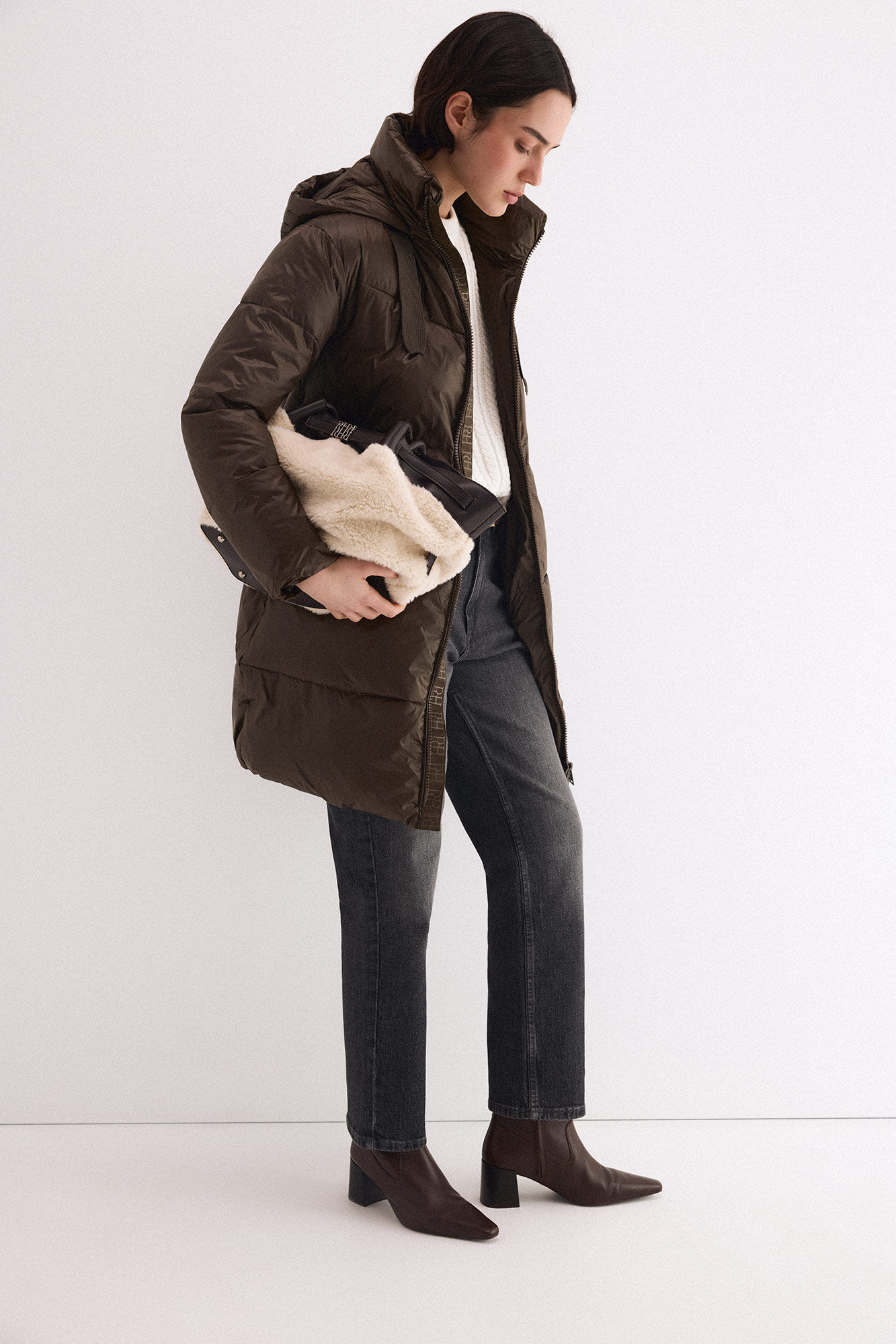 Pedro del Hierro Hooded puffer parka Green